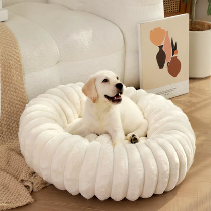 Round Pet Bed for Large Dog, Winter Warm Cat Sofa Bed Washable Large Dog Bed All Seasons Available